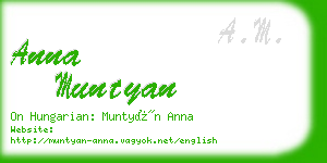 anna muntyan business card